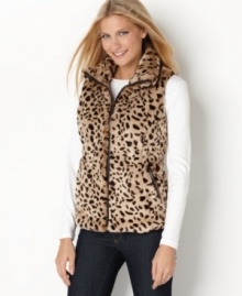 Get in touch with your wild side with this on-trend faux fur vest from Charter Club! Layer it with anything from turtlenecks to lightweight sweaters for ultimate warmth.