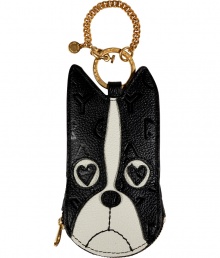 For an ultra cute way to stash away your loose change, opt for Marc by Marc Jacobs cheeky bulldog coin purse - Zip closure, engraved logo key ring, chain-link detail with logo charm and lobster-claw closure for keys - Perfect for staying organized or giving as a fun holiday gift