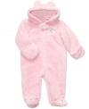 Wrap her in a warm bear hug with this sweet and cuddly microfleece footed coverall from Carter's.