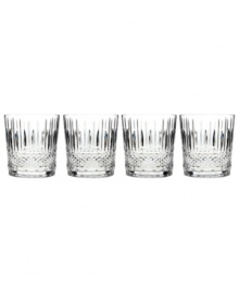 Get a taste of true opulence with Aberdeen Diamond double old-fashioned glasses by Reed & Barton. Vertical and diamond cuts accentuate clear crystal, elevating cocktails with classic style.