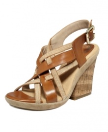 Cabana chic has never been more stylish. The Sandy wedge sandals from Gunmetal flaunt a stunning criss-cross design, sitting atop a smooth suede platform and natural heel.