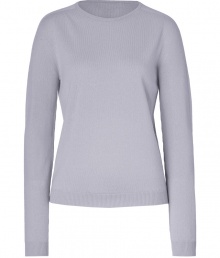 With a pristine cut and immaculate seamless patterning, Jil Sanders cashmere pullover is an exquisitely luxurious take on contemporary knitwear - Round neckline, long sleeves, fine ribbed trim, seamless patterning - Fitted - Wear with figure-hugging separates and flawless leather ankle boots