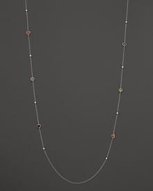 Sparkling diamond and gemstone stations on a sterling silver chain. From Ippolita's Silver Rain collection.