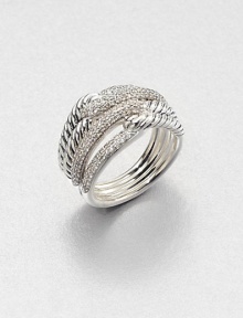 From the Labyrinth Collection. An intriguing looped design in sleek sterling silver accented with sparkling diamonds. Diamonds, .73 tcwSterling silverImported 