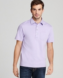 Michael Kors Solid Metal Button Polo - Classic Fit