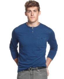 Get the memo? Henleys are the new t-shirt. Stay on-trend with this one from Kenneth Cole Reaction.