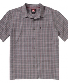 Get your weekend style all set with this plaid shirt from Quiksilver.