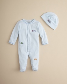 Cars and trucks nurture your little guy's need for speedy style and cuddly comfort.