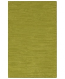 Ap-pea-se your desire for serious color! A hip collection curated from leading international designers, Surya's Art Studio rugs bring the loft lifestyle to your living room. These plush, hand-tufted pieces feature a unique blend of high and low pile that creates a highly textured, multidimensional result. With a subtly rendered wave pattern, the vibrant pea green rug brings the boldest kind of chic to your home.