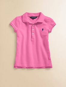 Rendered in lightweight cotton, this classic polo features a requisite embroidered pony at the chest.Polo collarShort sleevesButton downCotton/elastaneMachine washImported Please note: Number of buttons may vary depending on size ordered. 