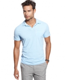 Find some casual cool for summer in this polo shirt from Kenneth Cole New York.