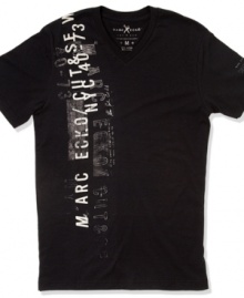 Get graphic . This t-shirt from Marc Ecko Cut & Sew pops some style into your basic look.