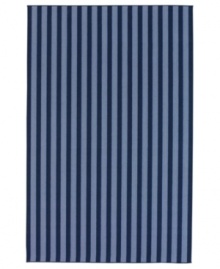 Featuring a classic Cabana-stripe motif, the Cabo del Sol area rug is designed in bright, festive colors that fit everyday living spaces or vacation homes by the beach. Woven from wool, the rug offers a soft surface feel that you'll love for years to come.