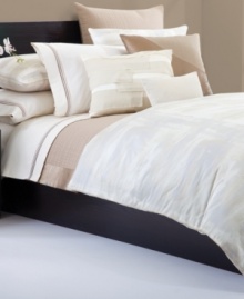 A soothing escape! This Galleria quilted sham from Hugo Boss turns your bed into an oasis of tranquility. 300-thread count cotton sateen fabric provides endless comfort. Zipper closure.