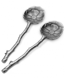 Petal to the metal. Mikasa's Botanical Flower serving set creates a fresh presentation with lifelike texture and shaping in radiant nickel plate.