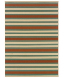 Classic stripes give your living space a chic and sporty look -- whether it's indoors or out! Made from soft and durable polypropylene, this indoor/outdoor area rug from Sphinx is tough, weather-resistant and easy to clean.