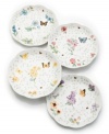 Big on charm, Butterfly Meadow Petite dessert plates from Lenox features the sturdy porcelain and colorful springtime scenes of the original Butterfly Meadow dinnerware, but on a smaller, cuter scale. With four different patterns.