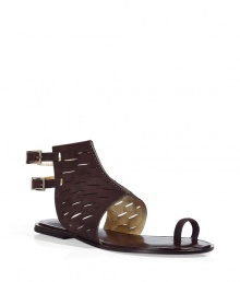 Luxurious toe sandals made ​.​.of fine, dark brown suede - Elegant ankle boot with cut outs and toe strap plus ankle straps - A dream shoe - nice and comfortable, classy - Combine with rolled-up jeans, a maxi dress, hot pants