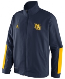 Get fired up! Keep the support of your favorite NCAA basketball team alive with this Marquette Golden Eagles jacket from Nike.