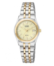 Step out in sophisticated style with this contemporary Eco-Drive Corso watch by Citizen.