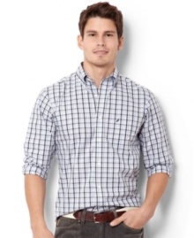 Want to make a statement? This plaid shirt from Nautica will guarantee you get checked out at your next meeting.