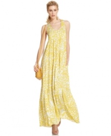 A sunny print brings bright style to this RACHEL Rachel Roy tiered maxi dress -- perfect for a relaxed summer look!