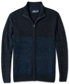 Don't block yourself out from trends, get this Retrofit dual tone sweater and get stylishly cozy.