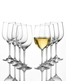 Adhering to the Riedel principle of content commands shape, these Vinum wine glasses are designed to highlight the unique qualities of Chablis and Chardonnay. High-quality crystal makes the set as beautiful as it is functional, perfect for any table and occasion.