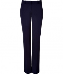 These classic trousers bring sophisticated flair to your stylish workweek look - Straight leg, pleat detail, slim fit, micro pinstripe print - Pair with a blouse and a blazer for work or a draped top and heels for evening