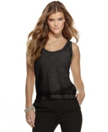 Infuse femme style into your day or night look with this lace top from Jessica Simpson!