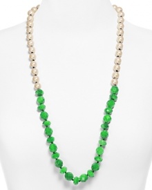 Gorgeous gobstopper gems make this kate spade new york necklace a total knockout. It's a simple shape - a classic strand - but one that packs an added punch in surprising shades.