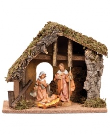 The perfect pieces to start a new tradition, this set comes complete with wooden stable and Mary, Joseph and Baby Jesus figurines, as a lovely representation of the miracle of Christmas.