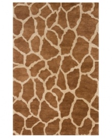 Chic and scalelike, Momeni's Serengeti rug makes an impact with a unique giraffe-skin design. Hand-tufted wool gives the piece a super-soft feel and color composition that stands out in every space!