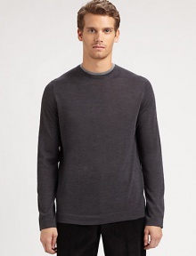 An easy, laid-back sweater with a double-layer collar in soft merino wool.Layered crewneckLong sleevesMerino woolHand washImported