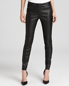 Rocker chic just got the designer treatment! These Milly leather pants are every bit luxurious as they are edgy. Pair them with pointy pumps for a show-stopping look.