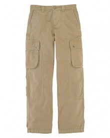 A classic style is updated in the New Cargo Pant, rendered in ripstop cotton with allover pockets.