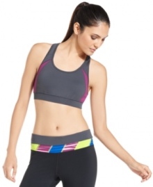 Ideology's sports bra features all the support and style you need for your workout. Made of moisture-wicking fabric, it's perfect for any activity, from running to yoga to tennis!