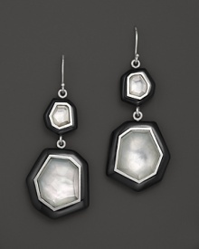 Mother of pearl doublets in a sterling silver and black resin setting. From Ippolita.