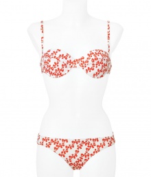 Add instant chic to your swim-ready style with this adorable bikini from Diane von Furstenberg - Top with adjustable straps, and d?colletage-enhancing underwire, classic slim cut bottoms, all-over floral print - Pair with a sheer caftan, wedge heels, and a floppy sun hat