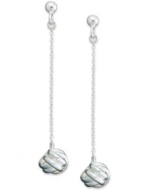 Stylish and symbolic. Giani Bernini's pretty drop earrings feature a love knot design set in sterling silver. Approximate drop: 2 inches.