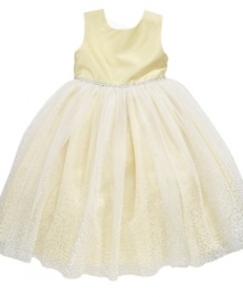 Fit for a princess. She'll look and feel like royalty in this beautiful, glittery gown from Marmellata.