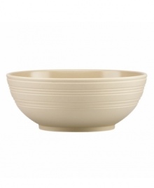 Elegance comes easy with the Fair Harbor pasta bowl. Durable stoneware in a serene sandy hue is half glazed, half matte and totally timeless.