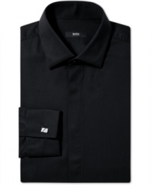 Turn off the brights. Tone down with this sophisticated shirt from Hugo Boss.