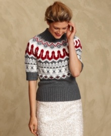 Dressed up or down, Tommy Hilfiger's Fair Isle knit sweater is a wintry classic.