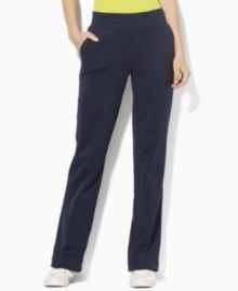 Crafted in sleek performance jersey, these Lauren by Ralph Lauren pants are ideal for an active lifestyle.