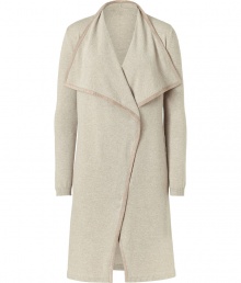 Cover up in ultra-luxe style with this long cashmere cardigan from Ralph Lauren - Large shawl collar, open silhouette, long sleeves - Wear with flared jeans, a cashmere pullover, and high heels