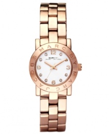 Make a big, rosy statement with this mini Amy collection watch from Marc by Marc Jacobs.