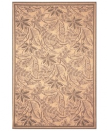 Made for easy living, this Tommy Bahama Decker collection rug offers the right mix of relaxed style and durability. Woven of UV-stabilized polypropylene, the floral-printed rug shares the look and feel of natural fibers--without the demanding care. Simply hose off for quick cleaning.