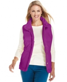 Layer up in Charter Club's cozy petite quilted vest. It's perfectly weekend-ready with your favorite corduroys and tee!