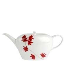 Sprinkle your table with vibrant red flowers with the light and breezy Pure Red teapot from Mikasa. The classic shape makes this dinnerware and dishes collection ideal for everyday use while the airy, organic design also makes a festive dinner party set.